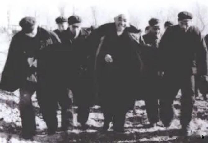 1973年12月，陈永贵视察天津郎园大队的场景。此时，陈永贵已当选为 中共中央政