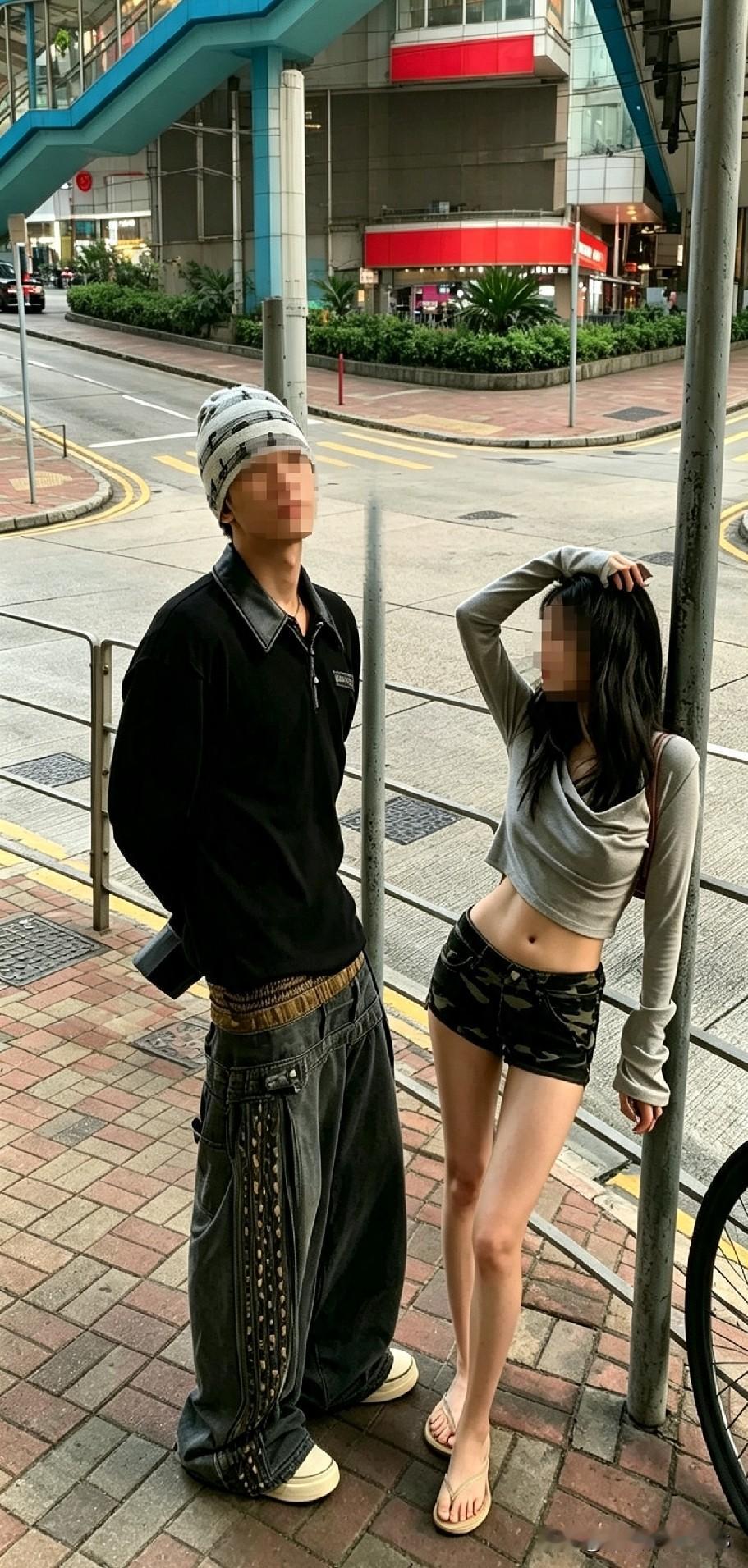 站在街上看这条裤子，我沉默了好久。
 
好好的牛仔裤，硬是穿出了“裤子离家出走”