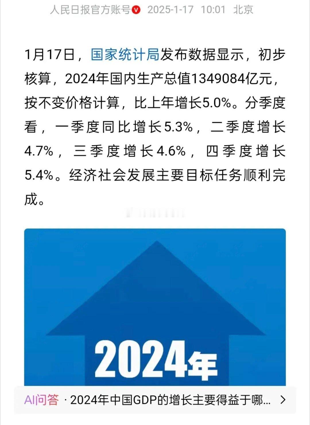 A股：历经连续三日的调整，机构入场抢夺筹码。1. 四季度GDP超预期增长5.4%