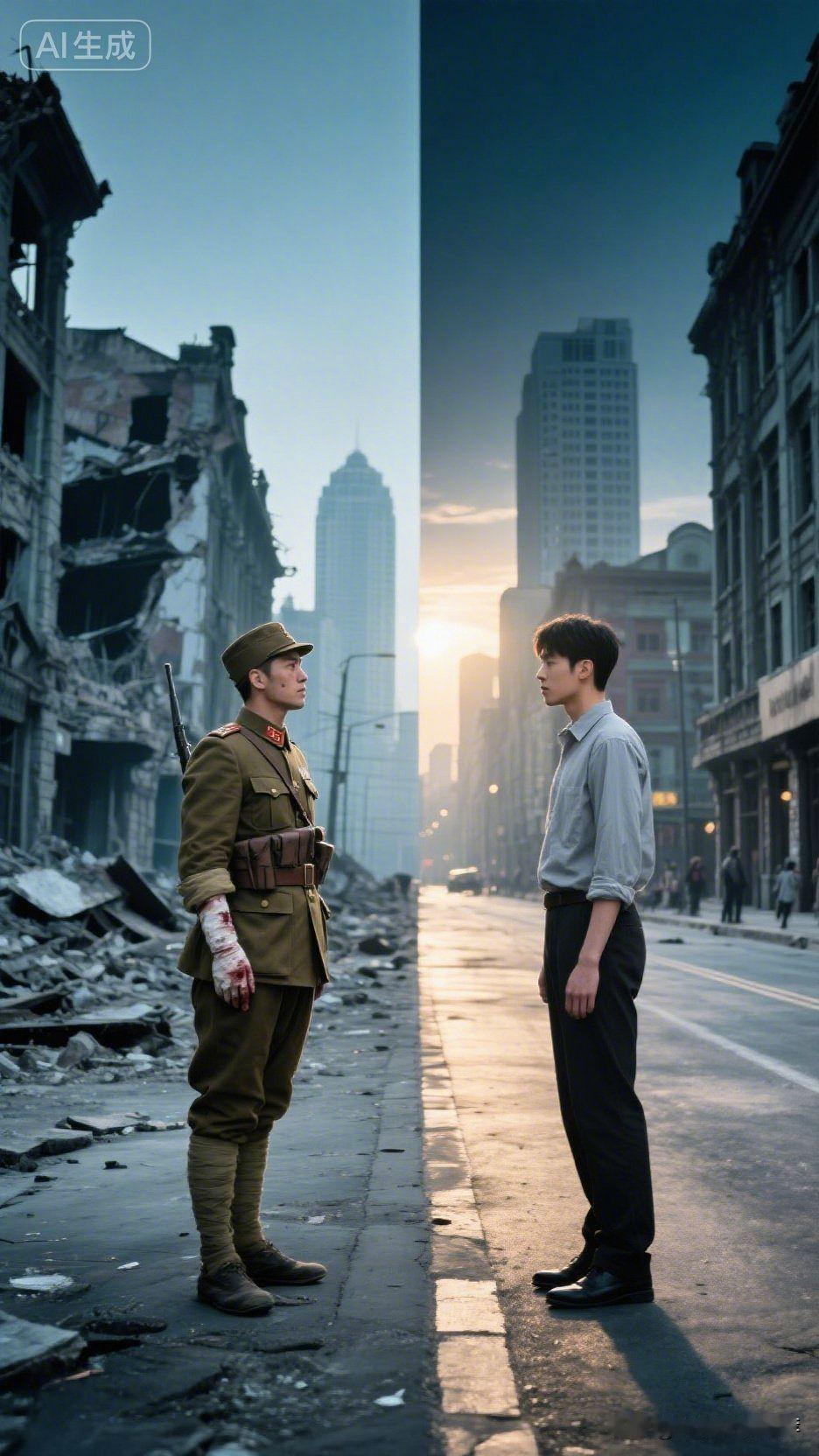 上班时，
指尖划过屏幕，
看见远方战火纷飞，
有人在硝烟里求生，
有人在废墟中等