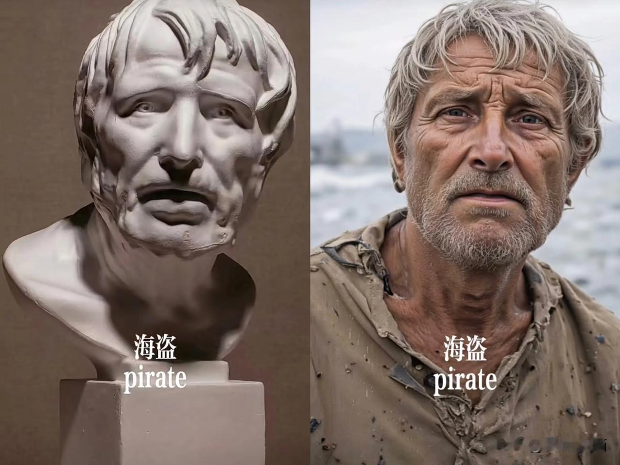 石膏像变真人你能接受吗？素描