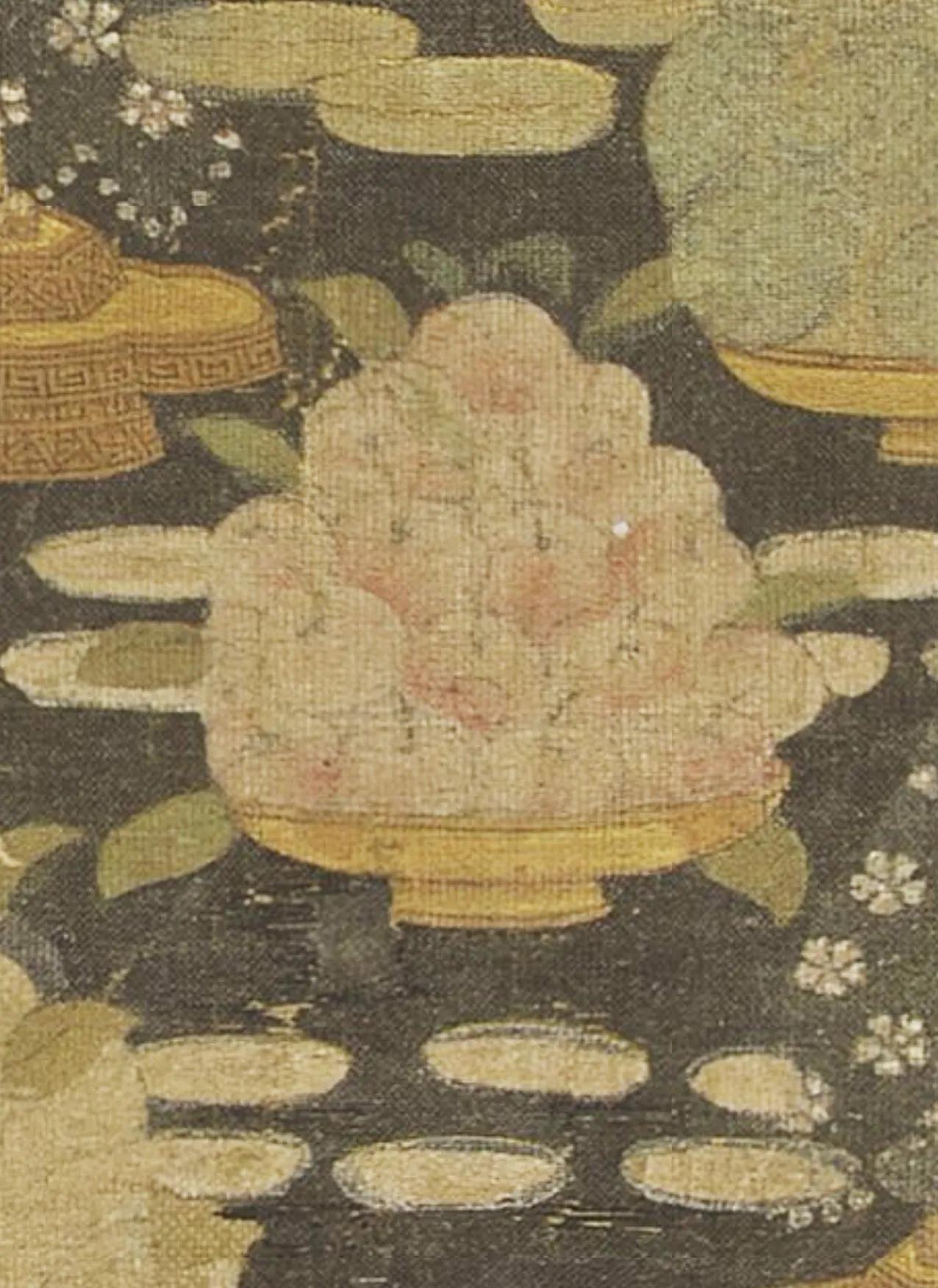 你知道吗？《文会图》这些菜和杲子看起来很好看，是不能吃的，是专门用于观赏的或者是