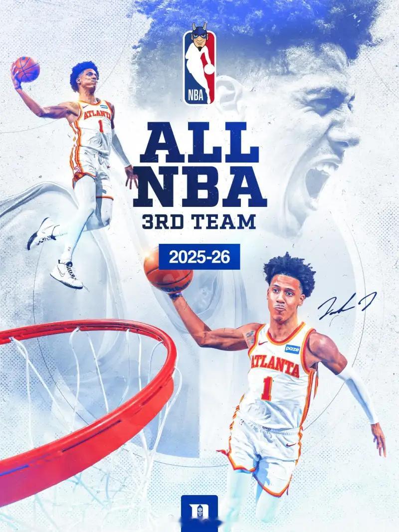 蓝魔薪火生生不息，名校荣光岁岁绵延。2025-26赛季NBA最佳阵容榜单正式揭晓