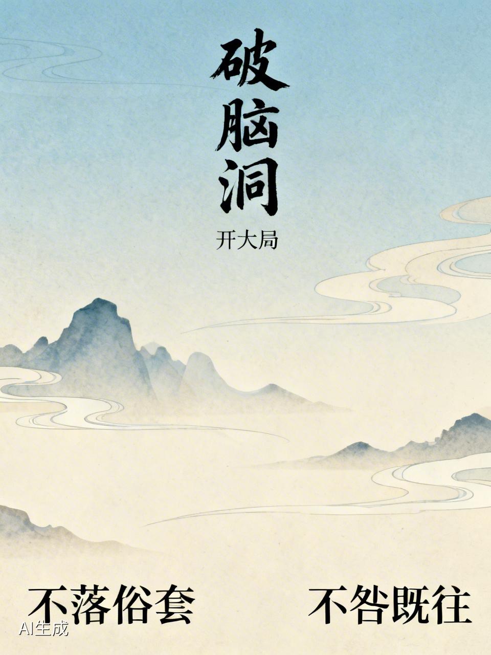 不落俗套，不咎既往，破脑洞，开大局[赞][赞][赞]