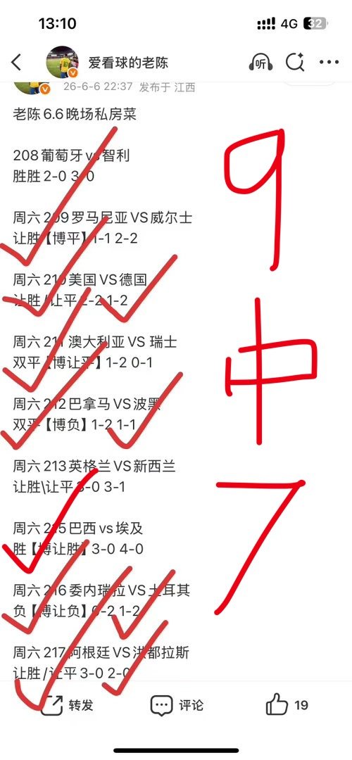 昨日公推太稳了9🀄️7  这实力真的是不给主任一点面子 连续的大片红