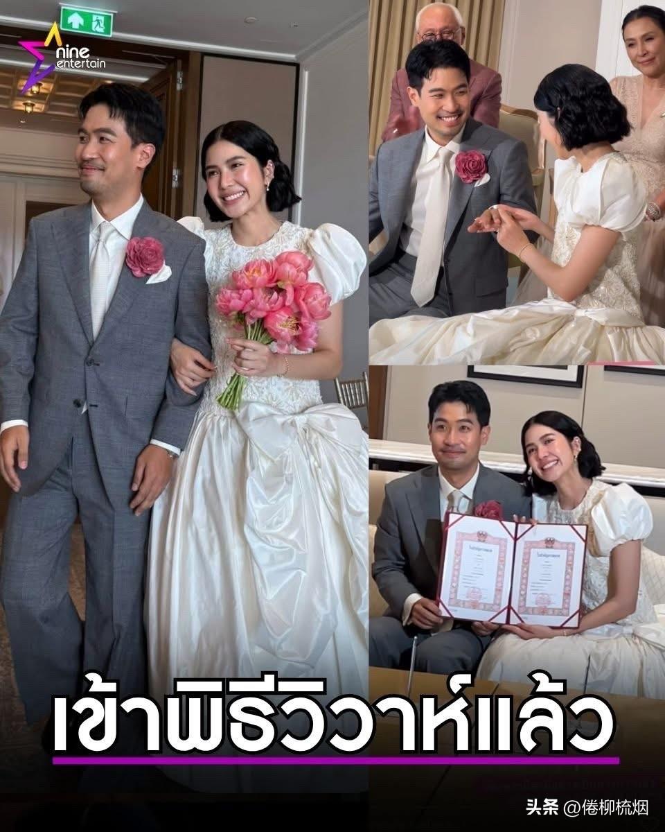 Tan、Proud注册登记，并举行订婚仪式。。新娘的礼服是自己设计的。。恭喜啦！