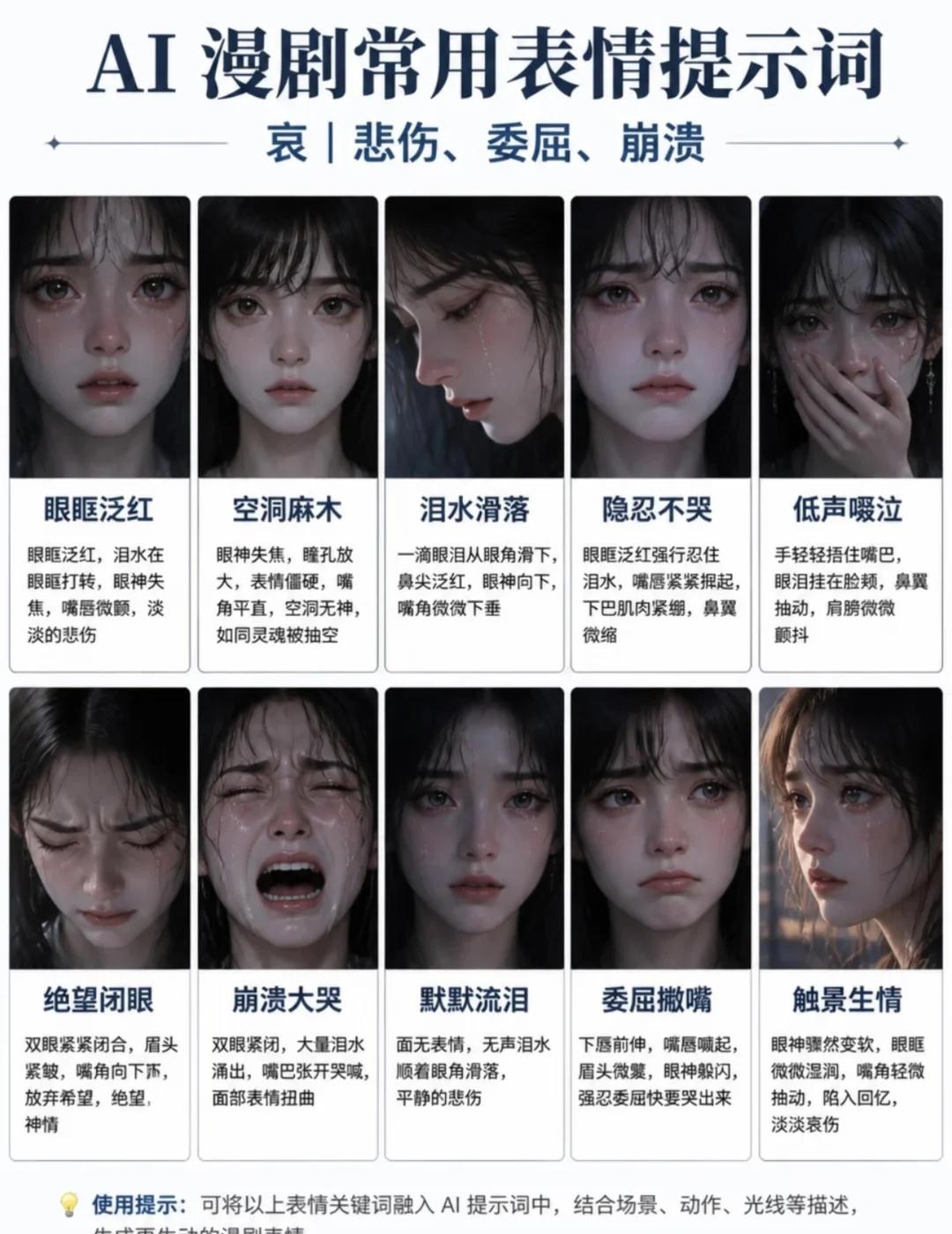 AI微表情提示词，让角色表情真实10倍