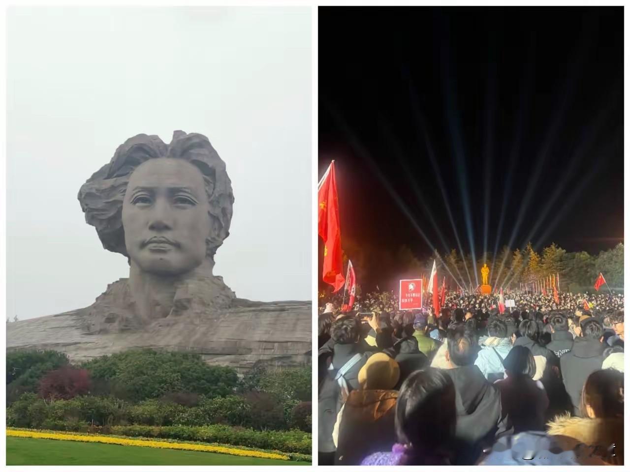 12月26日凌晨的韶山，这场面直接封神！
​没有任何官方动员，也没有嘘寒问暖的接