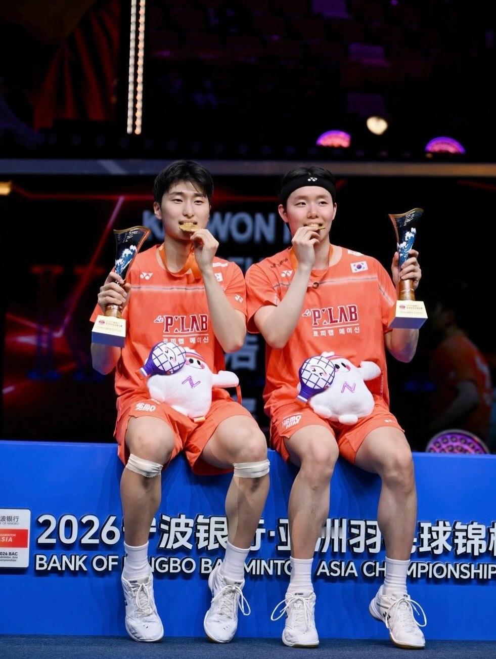 金元浩社媒更新：很高兴能以优异的成绩结束这次亚洲羽毛球锦标赛。感谢我的搭档承宰，