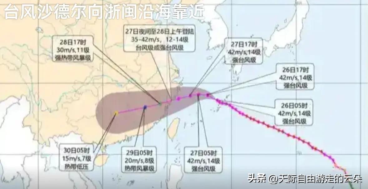 台风“沙德尔”橙色预警！强台风正在向浙闽沿海逼近，27日夜间登陆！

最新消息：