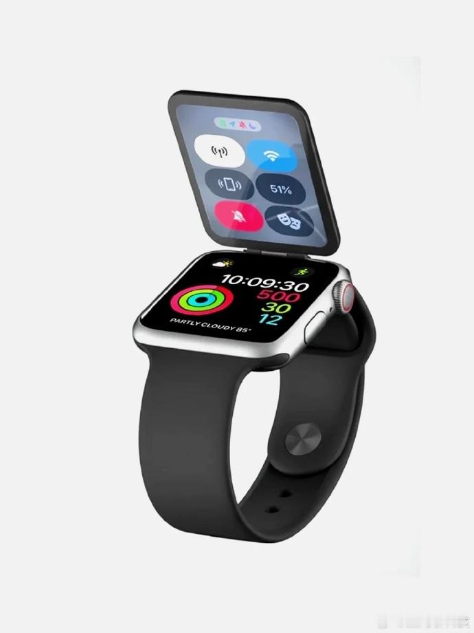 苹果折叠屏Apple Watch概念机！双屏折叠+ 双摄，小屏藏手腕，展开秒变大