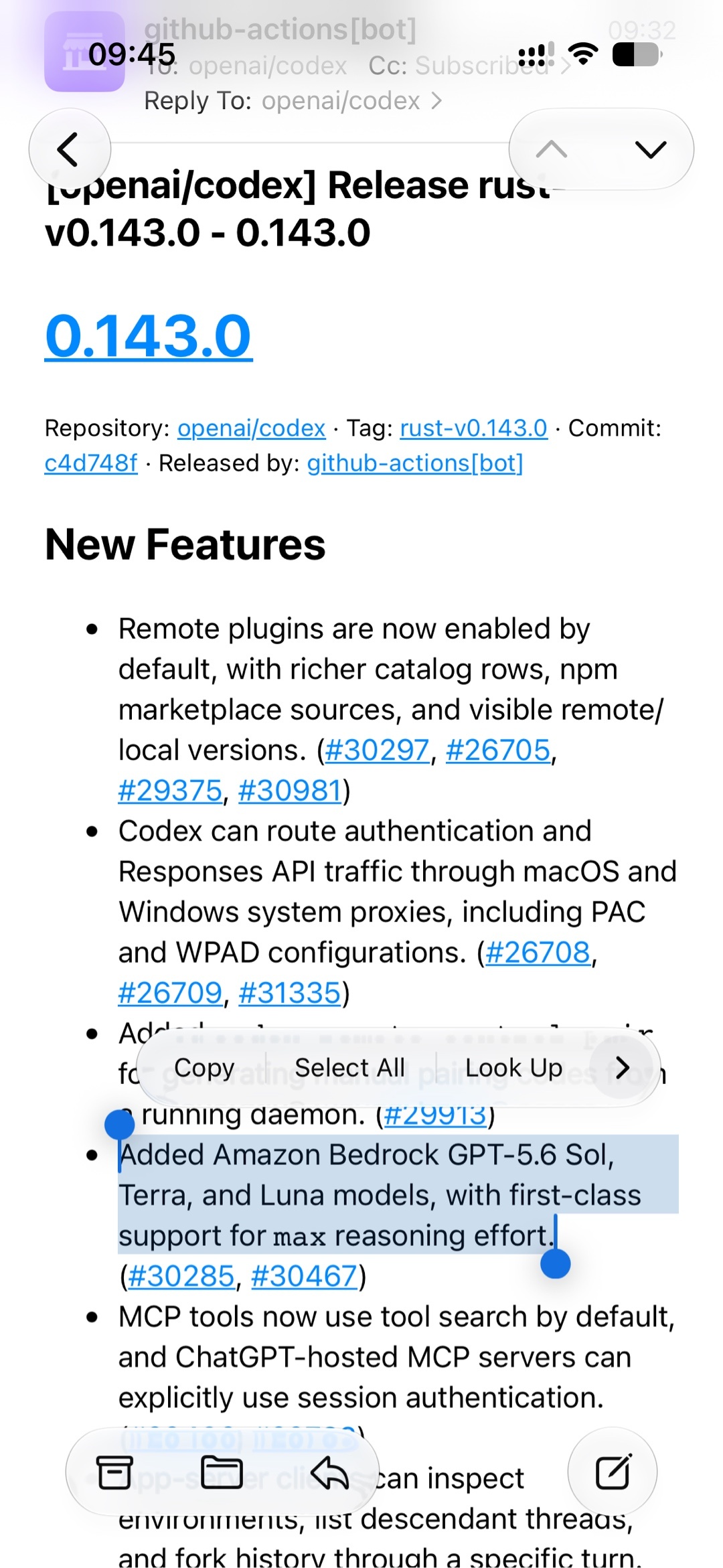 Codex 0.143.0 新增了 Amazon Bedrock 上 GPT-5