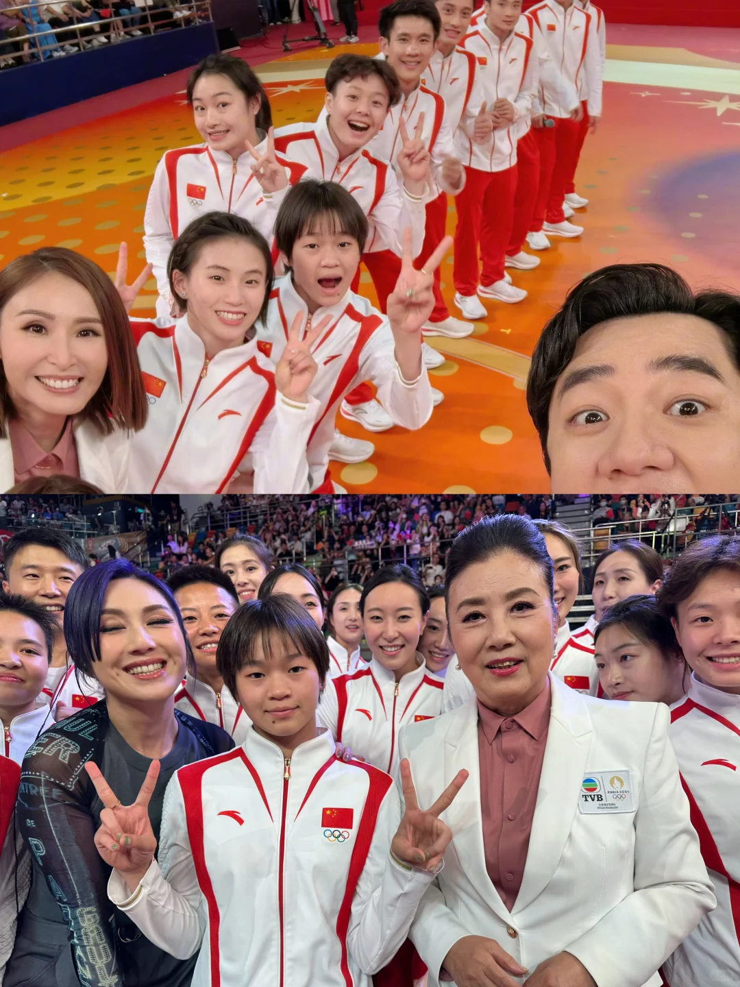 今日份运动员合影到，大家好欢乐啊！