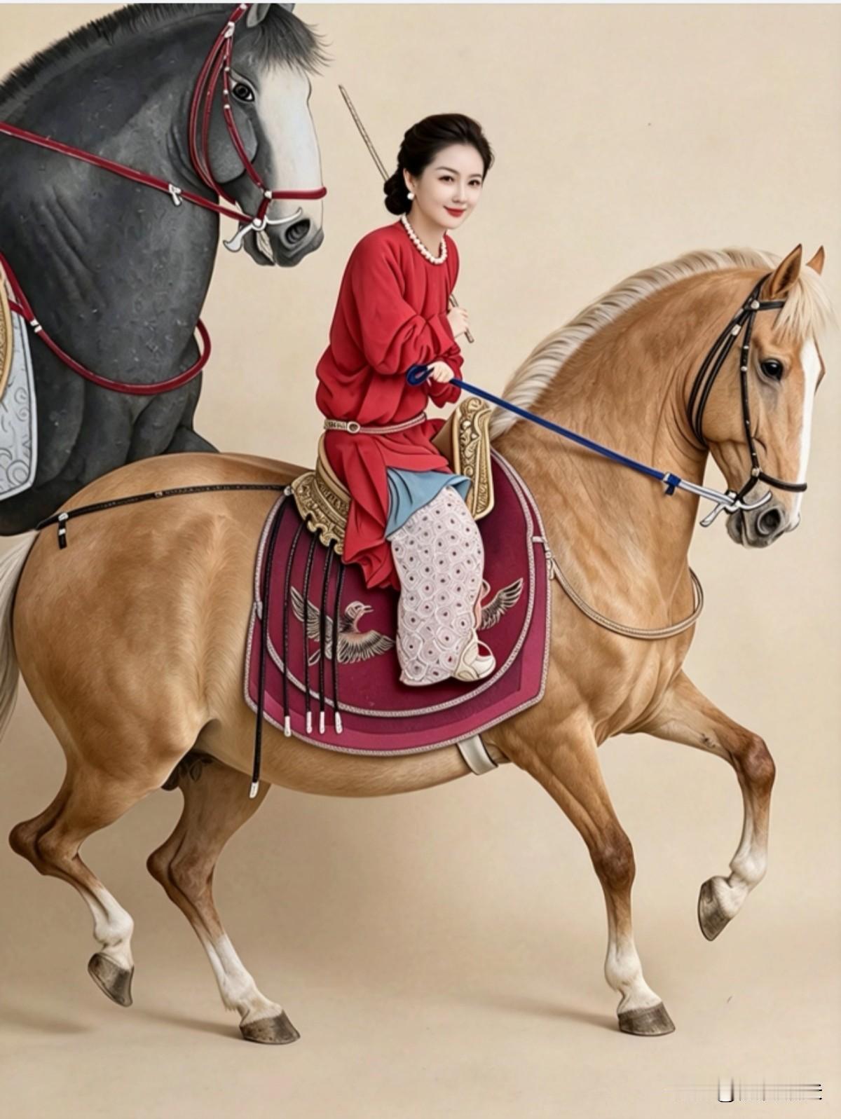 中国人从古代就会享受，出去游春。感谢老租宗把他们画出来，成为我们历史的一部分。让