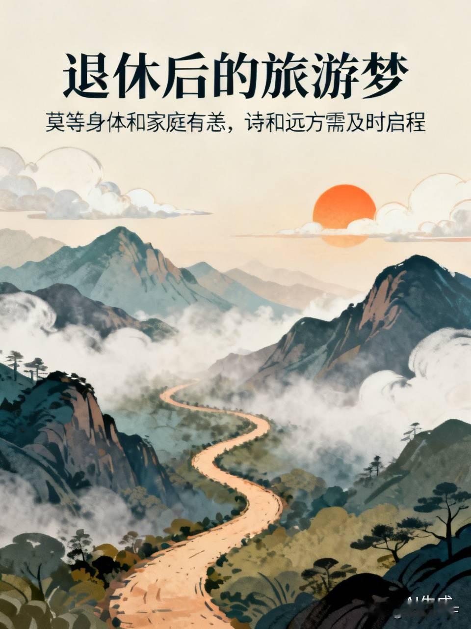 退休后，若有心愿，应尽早去实现。不然，一旦身体或家庭出现状况，那诗和远方，便只能