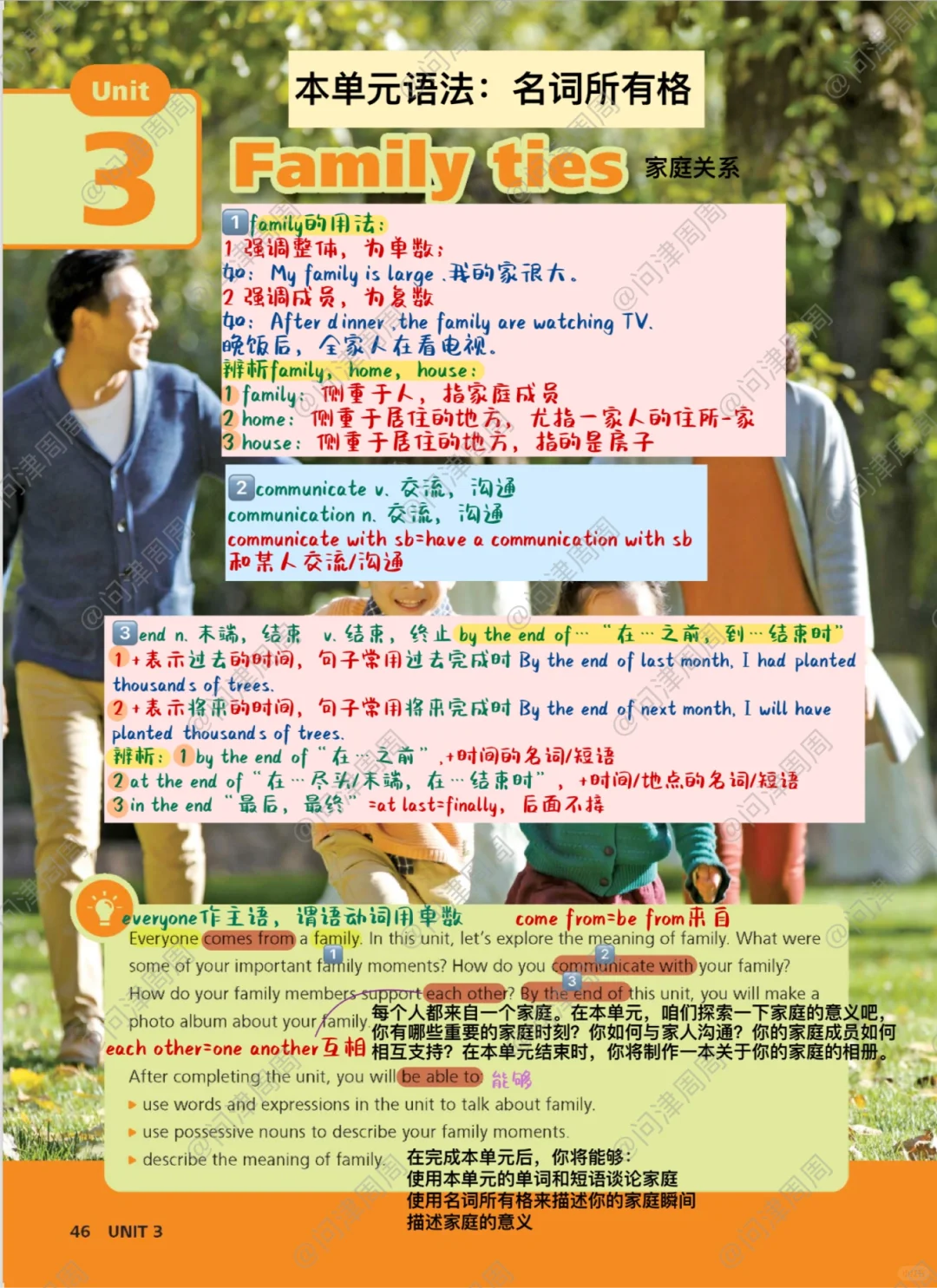 外研版/新七上/Unit3课本详解笔记47-50页