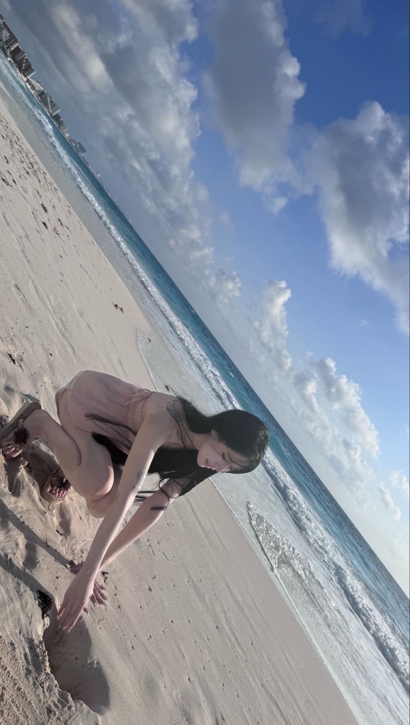 幸福的秘诀是 我在沙滩上捡了一颗特别喜欢的贝壳 从此我不会再踏入沙滩