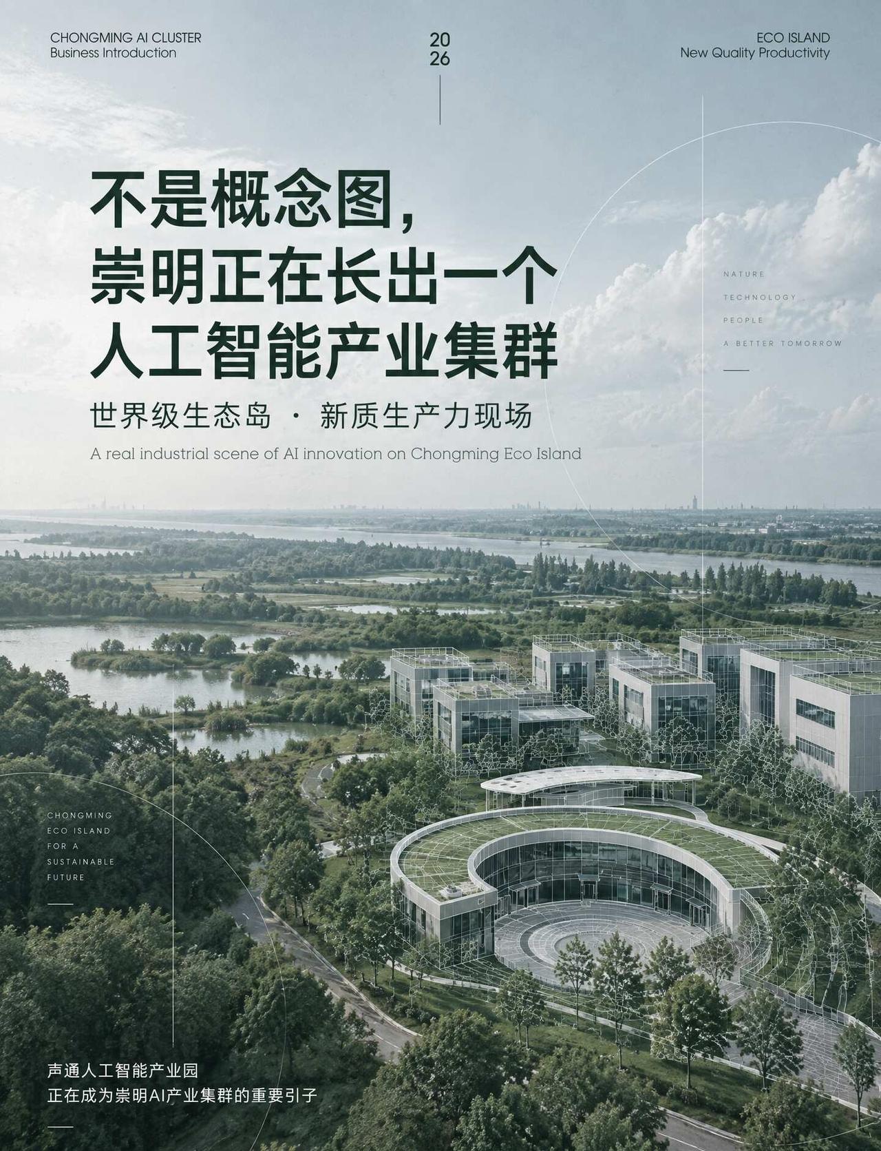 不是概念图！崇明正在长出一个人工智能产业
世界级生态岛 · 新质生产力现场
说实
