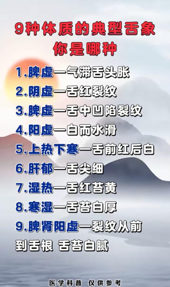 9 种常见体质，对照舌象看看你属于哪一种？