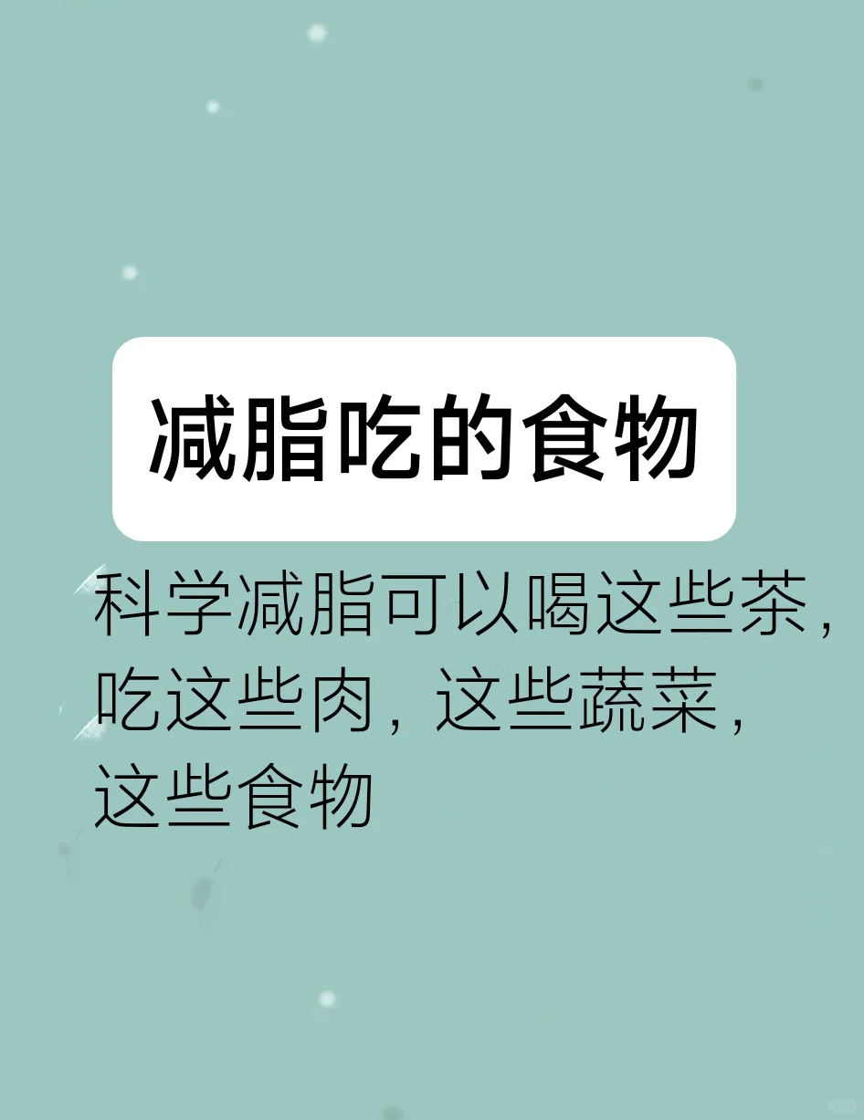 减脂……吃的食物……