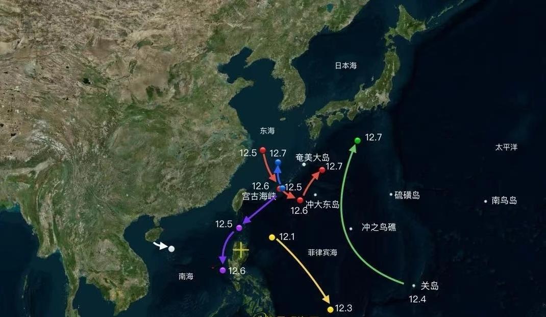不知道是谁弄的这张图，看得让人心潮澎湃，咱们的大国海军气象已然成型！大家不要只关