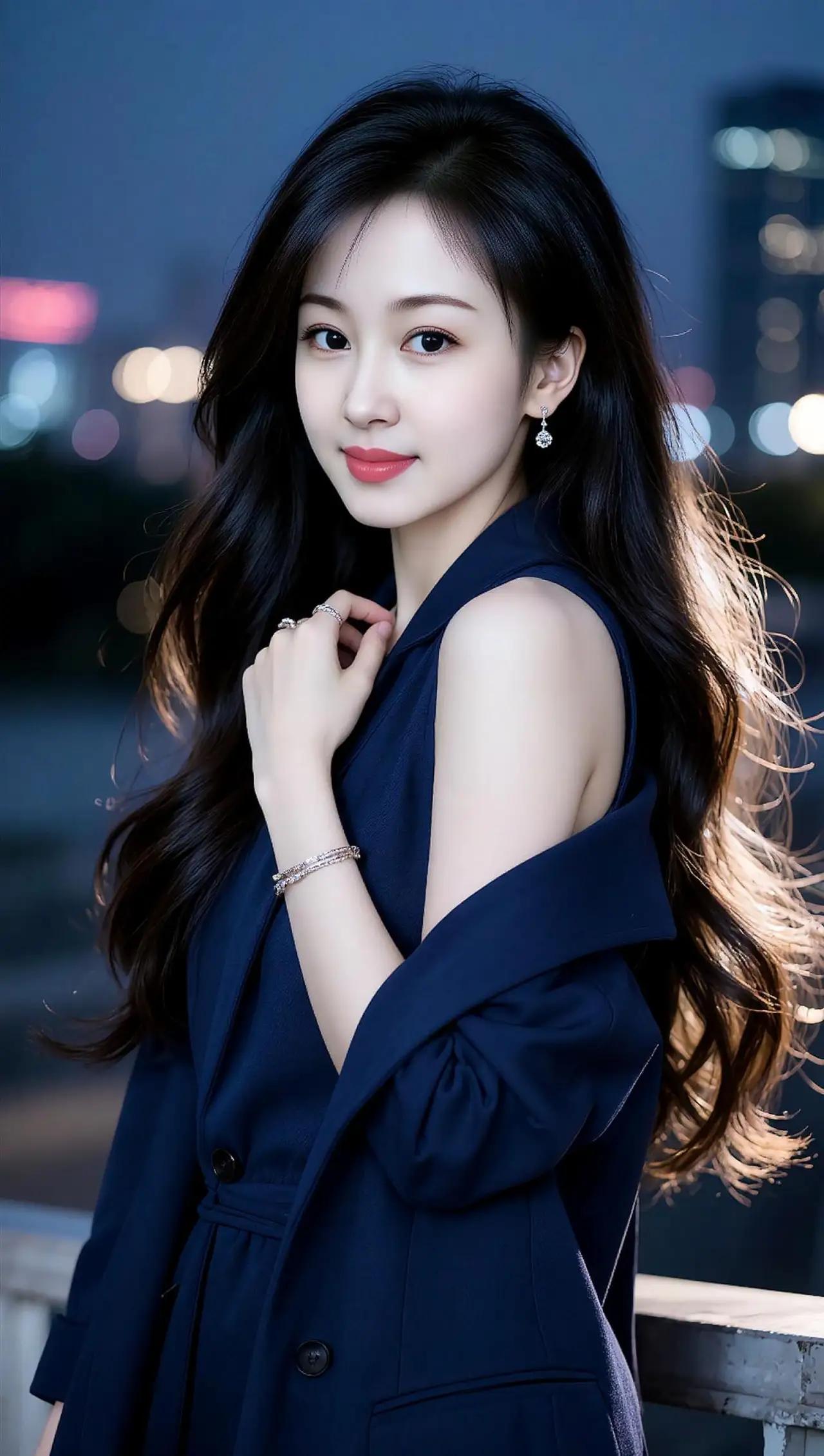 夜晚的都市，优雅的女孩，时尚穿搭，都市丽人🌟🌺🌴