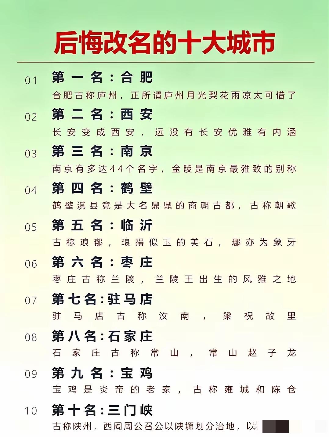 改名“失败”的城市有哪些?这些城市应该没有不后悔的吧