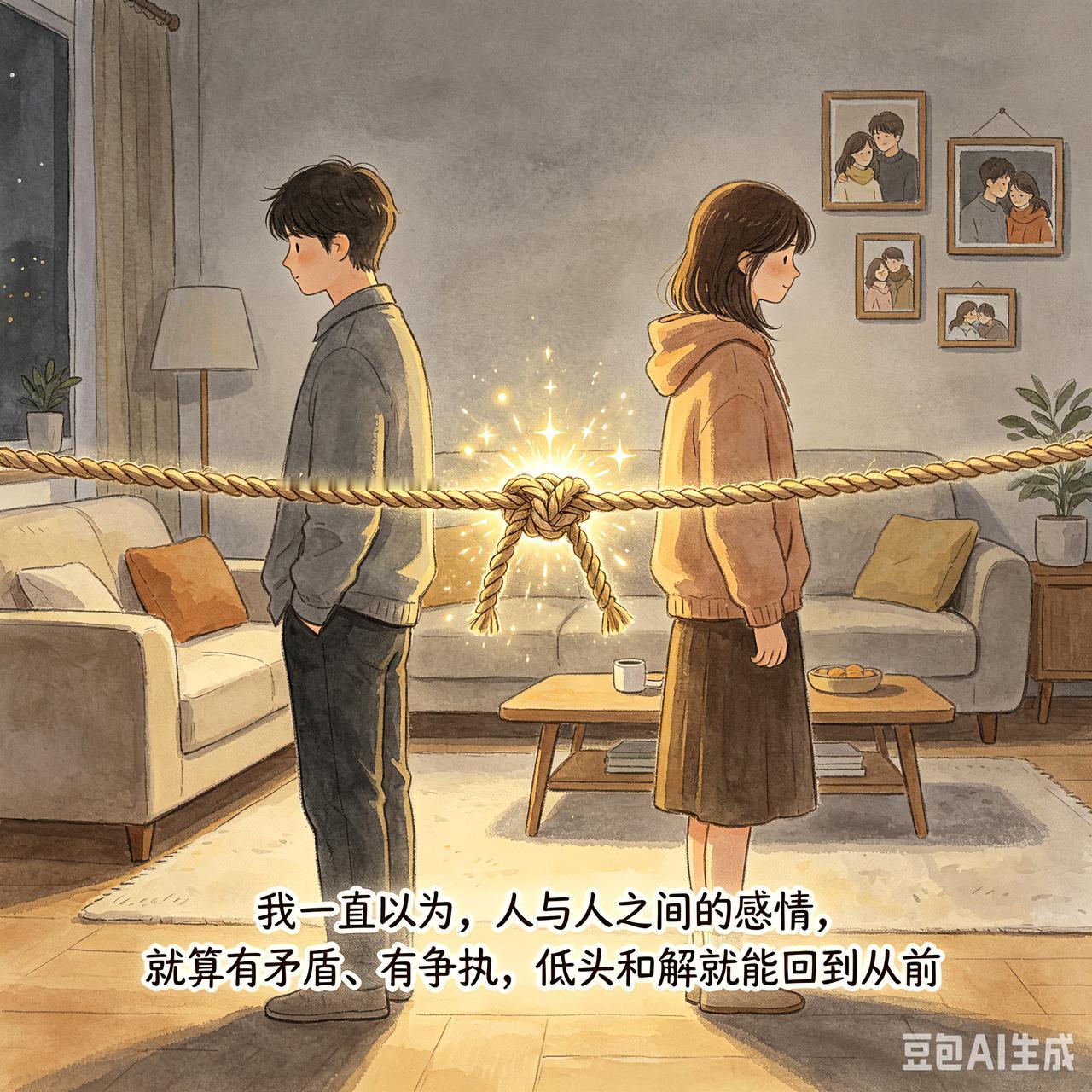 断过的绳再系也有结！成年人感情最扎心的现实，很多人都不懂
 
我一直以为，人与人