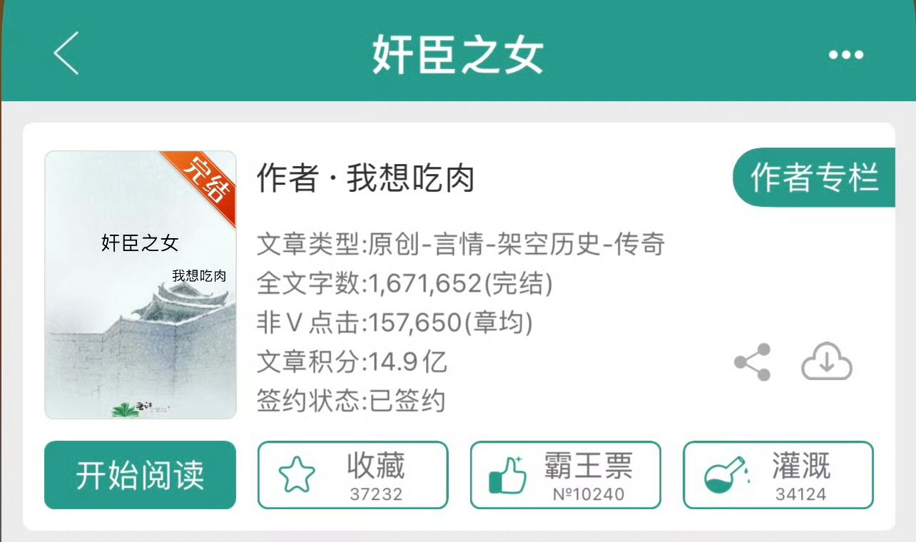 小说推荐：《奸臣之女》作者:我想吃肉简评：奸臣之女vs世家子，朝堂权谋，魏晋南北
