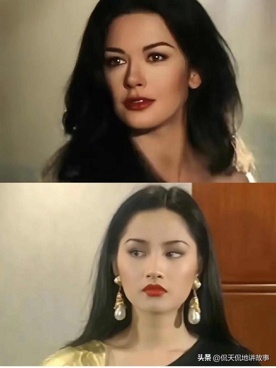 很多人一看到瞿颖，就说她神似西班牙美人泽塔·琼斯。
泽塔琼斯本身底子超好、气质又