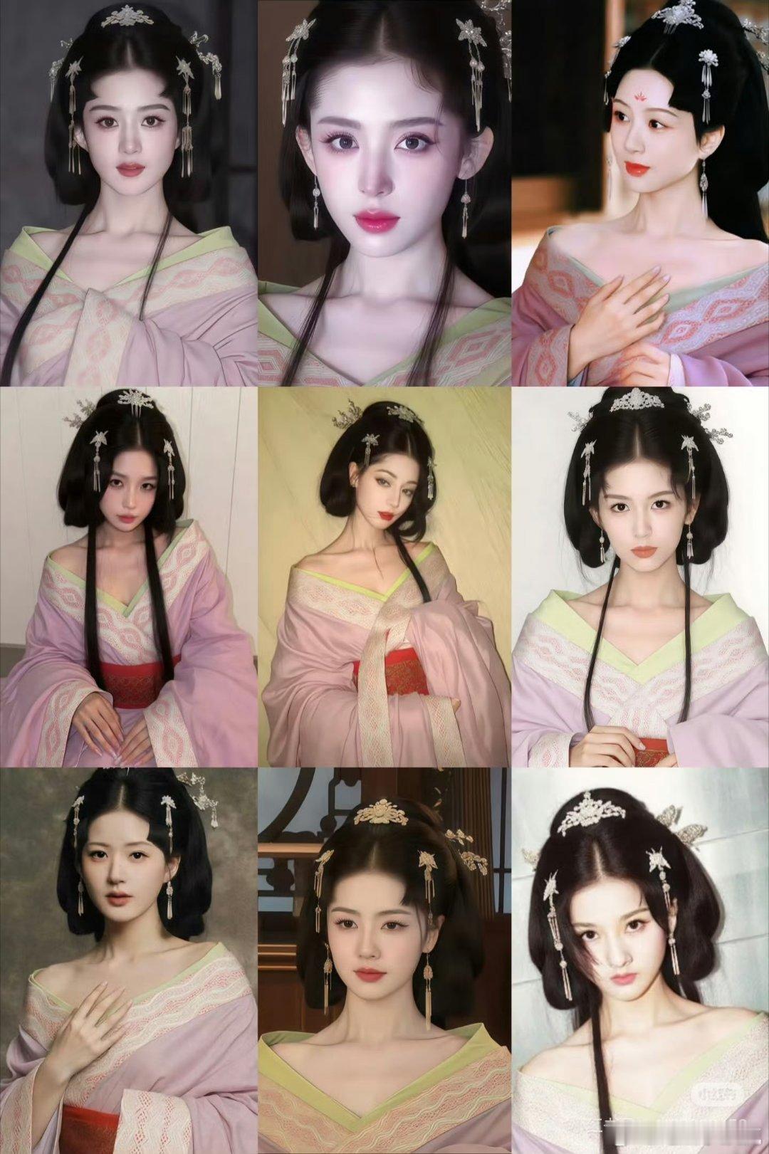 各家粉丝P的战国袍，虽然都是美女，但一眼看到的还是美丽巴巴，没办法美得实在太突出