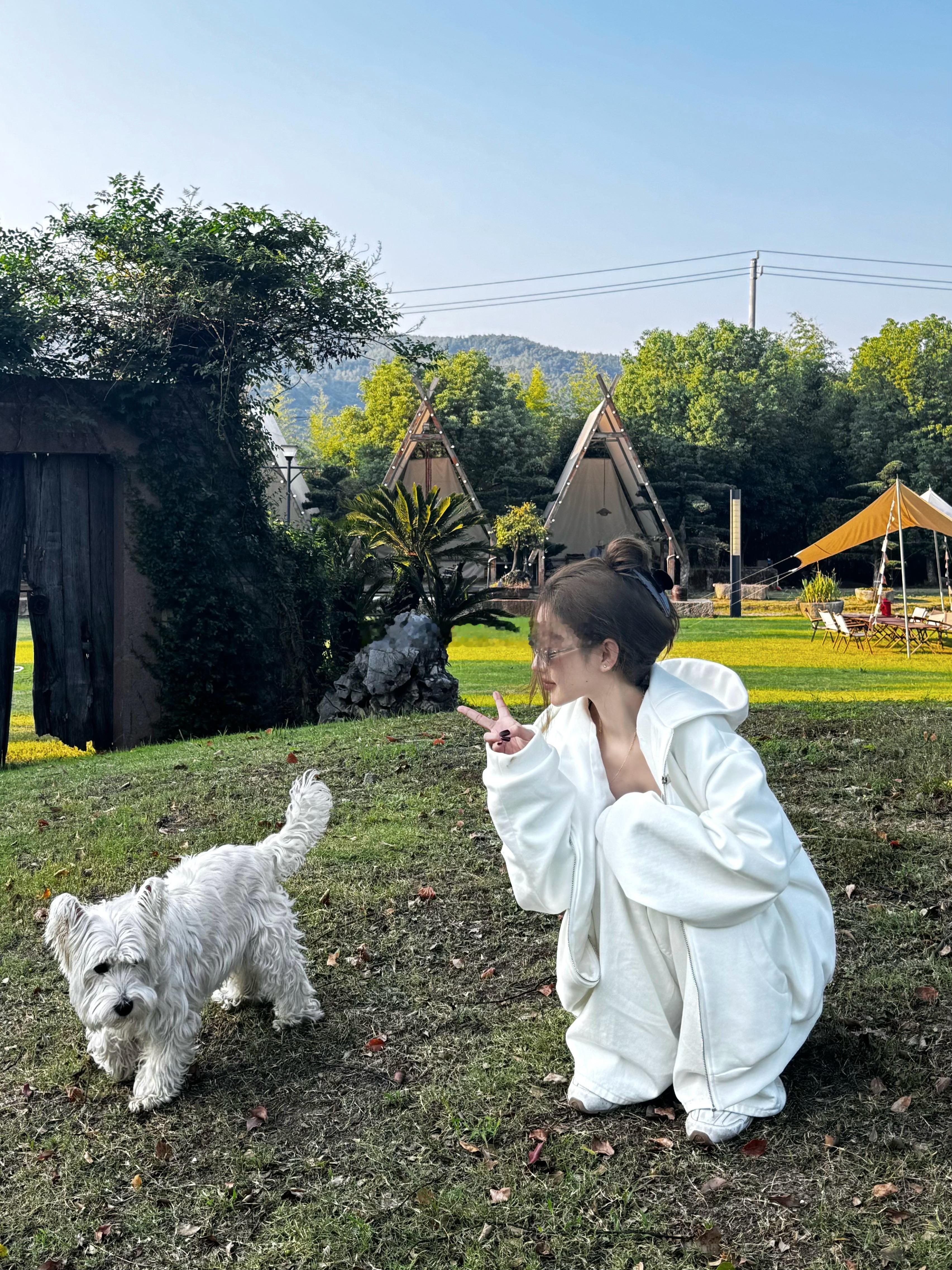 带狗子出来露个营 吸氧 ​​​