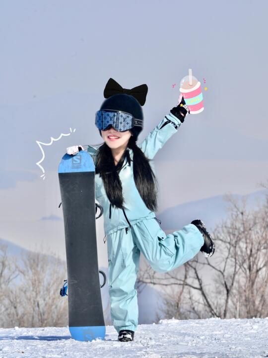 ✌🏻我也有滑雪大头照咯！❄🎶️🍦