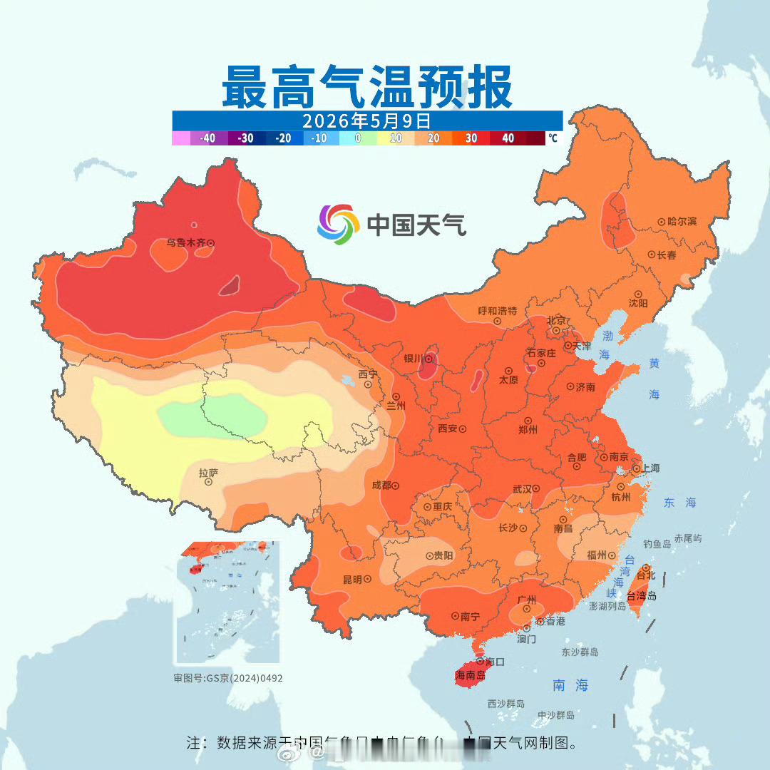北方嗖的一下就热红了今天开始，北方气温开启强势冲高模式，30℃以上的范围快速扩大