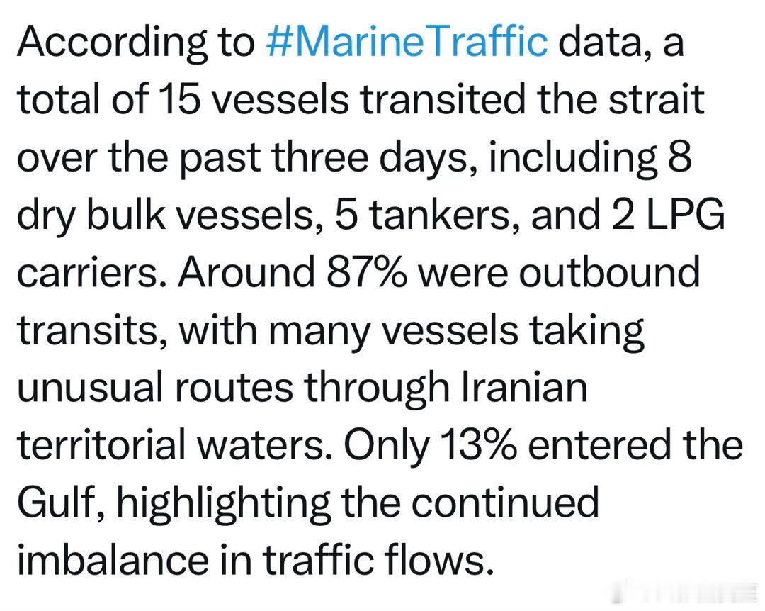 霍尔木兹海峡，不仅运输全球20%石油（目前的状况，意味着“供应减少”10-15%