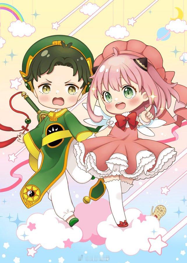 次子和阿尼亚穿上狼樱服装毫无违和hhhhtwi momotako_m动漫间谍过家
