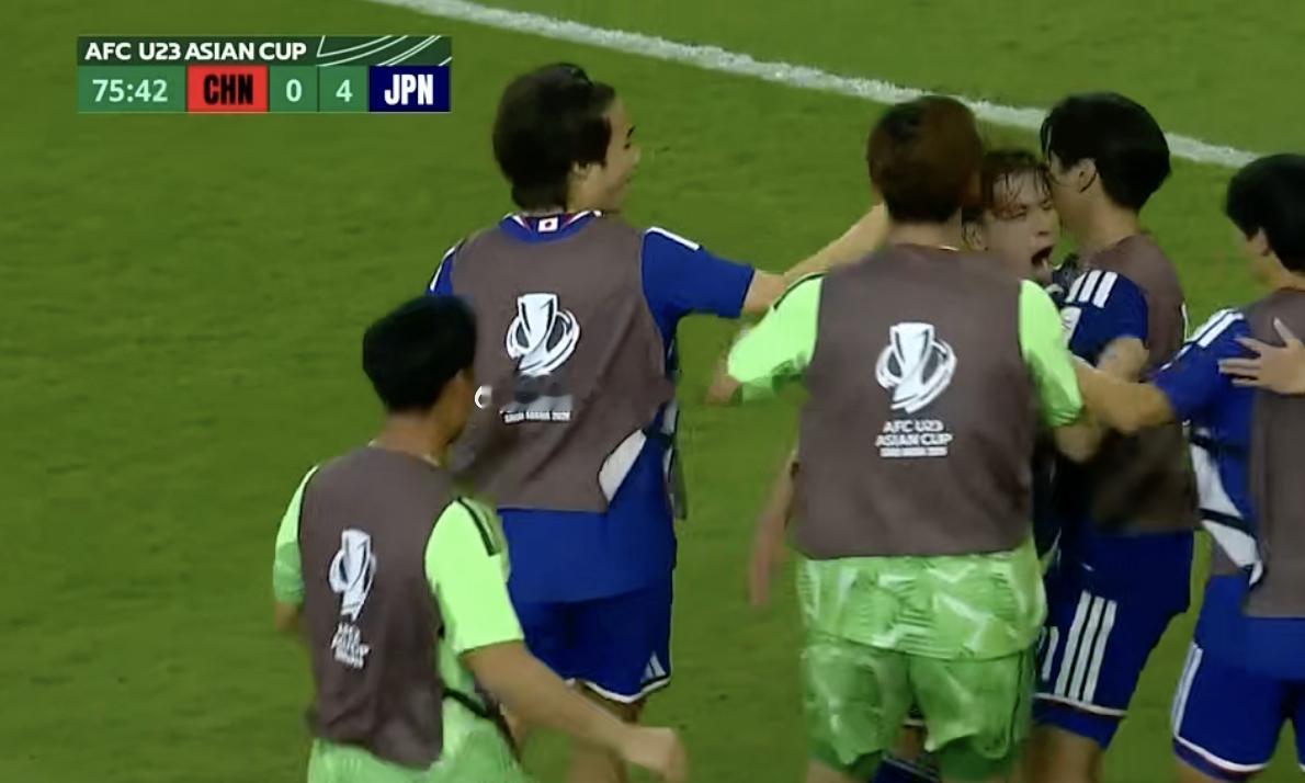 再丢一球 中国U23男足0-4日本U23男足 u23国足vs日本u23u23亚洲