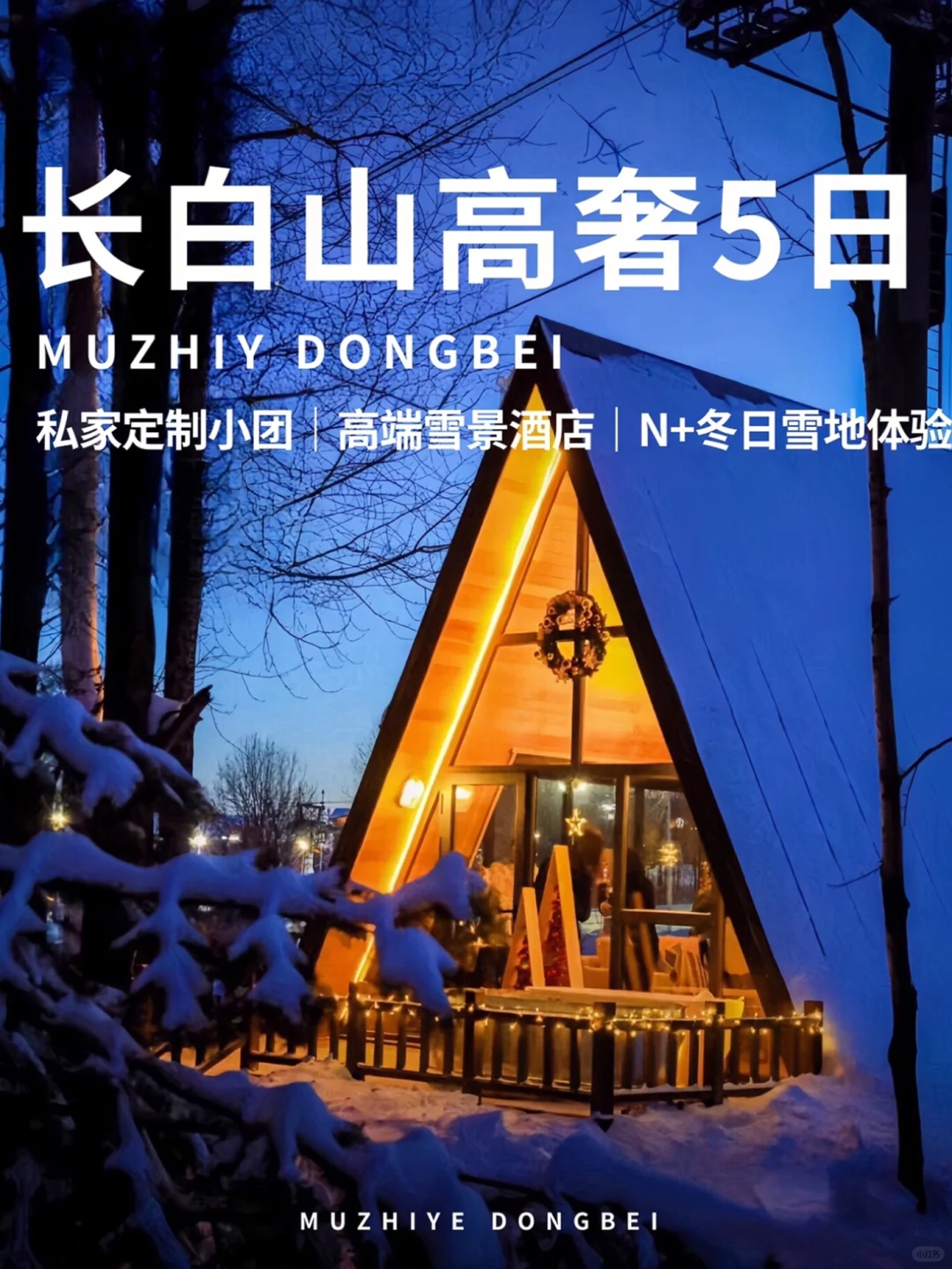 长白山圣诞🔥入住超美雪景别墅🏨N+雪地玩法