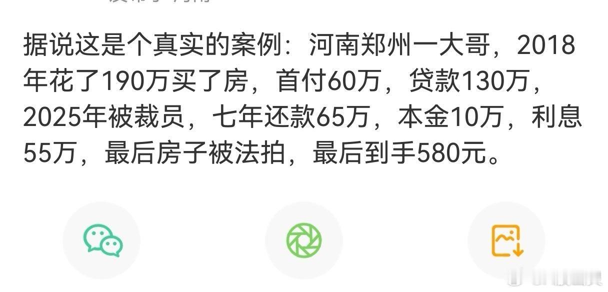 房地产 郑州法拍房半年陡增2.4万套  实例:买房子🏠带来的财富消失……——持