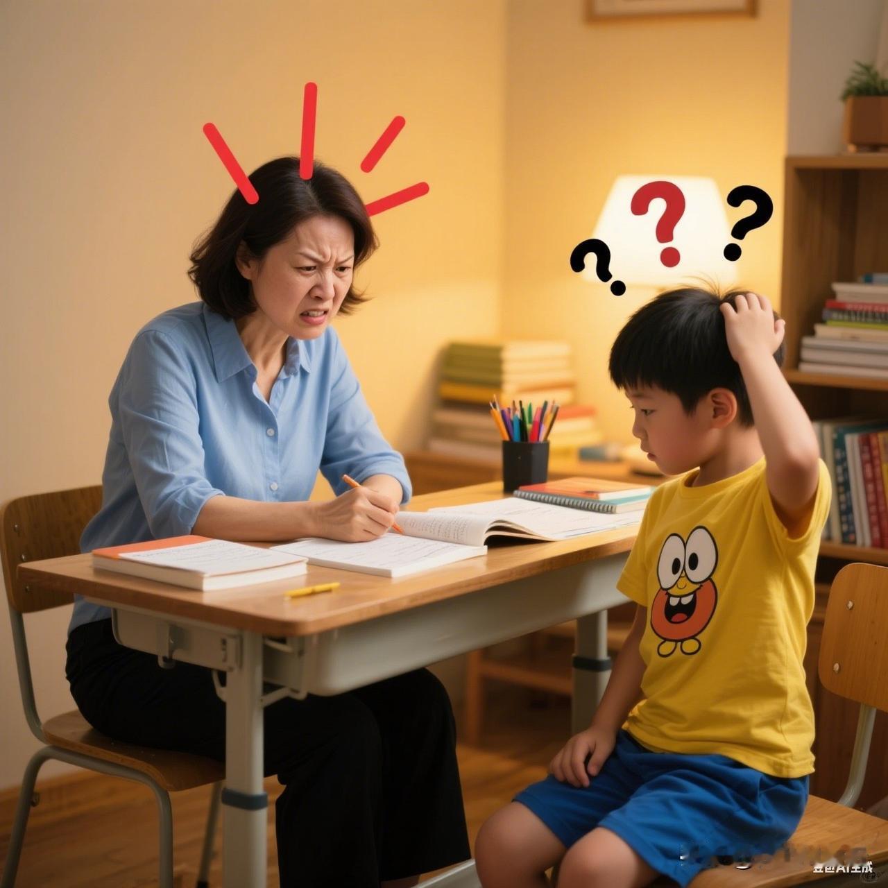 陪孩子写作业总发火,怎么办?
只要孩子需要父母陪写作业，那情绪失控就是大概率事件