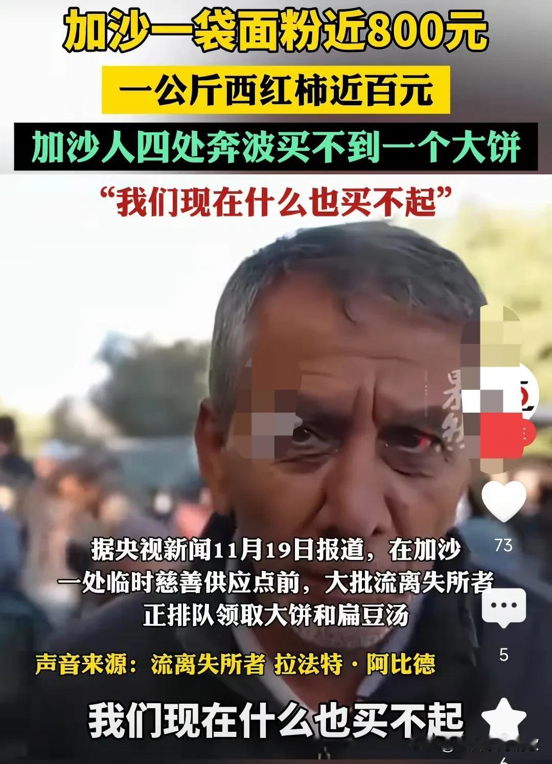加沙人民太惨了，死了那么多人，生活在水深火热当中。
11月19日央视报道，加沙人