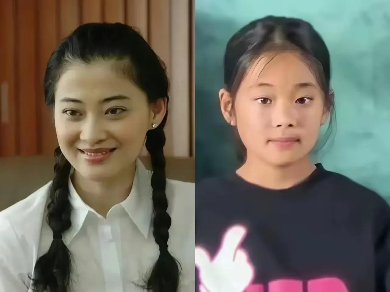 梅婷的女儿，目前来看，没有一点随妈妈。估计长大了就好看了，再加上化妆，美颜，一切