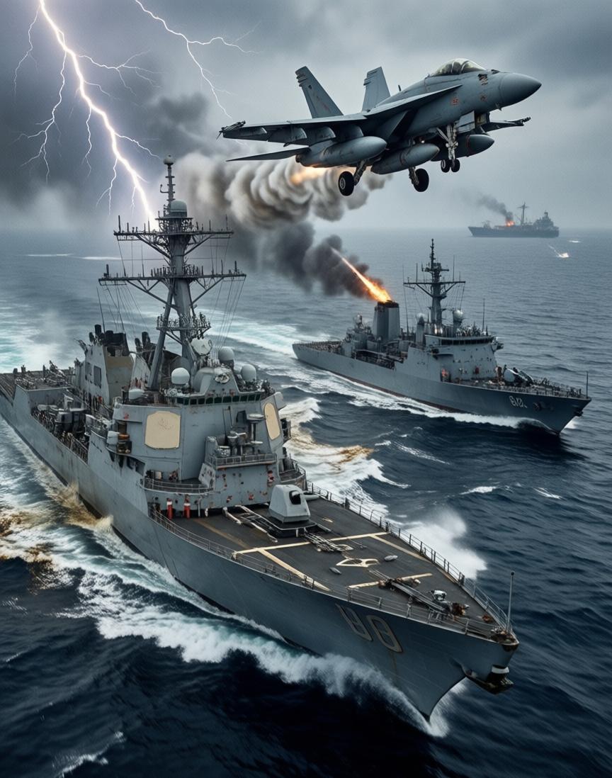 全球震惊了！美军直接在公海对伊朗军舰动手，结果伊朗果然没忍，马上还以颜色——导弹