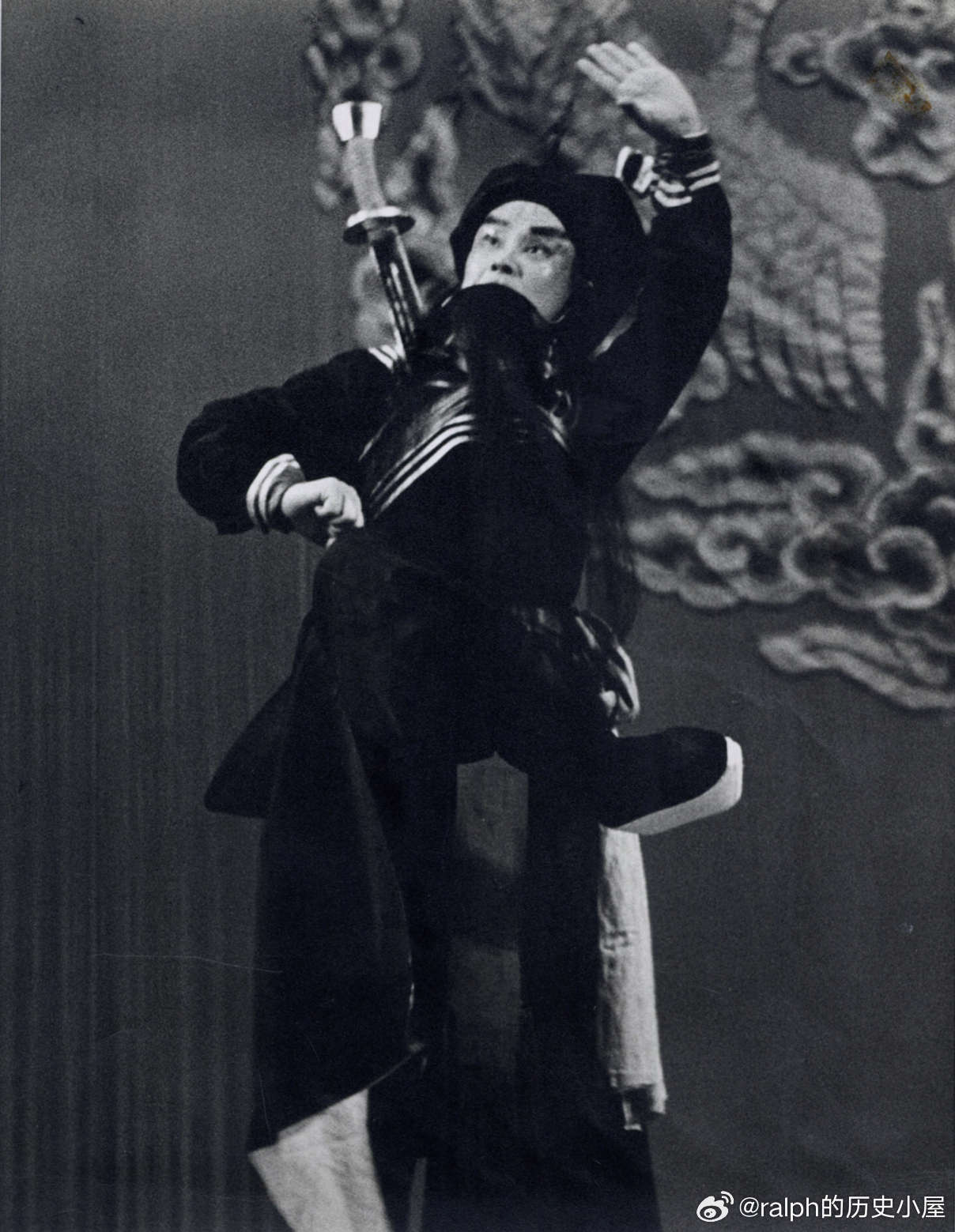 1959年7月9日盖叫天在京剧《洗浮山》中饰演贺天保身段历史影像