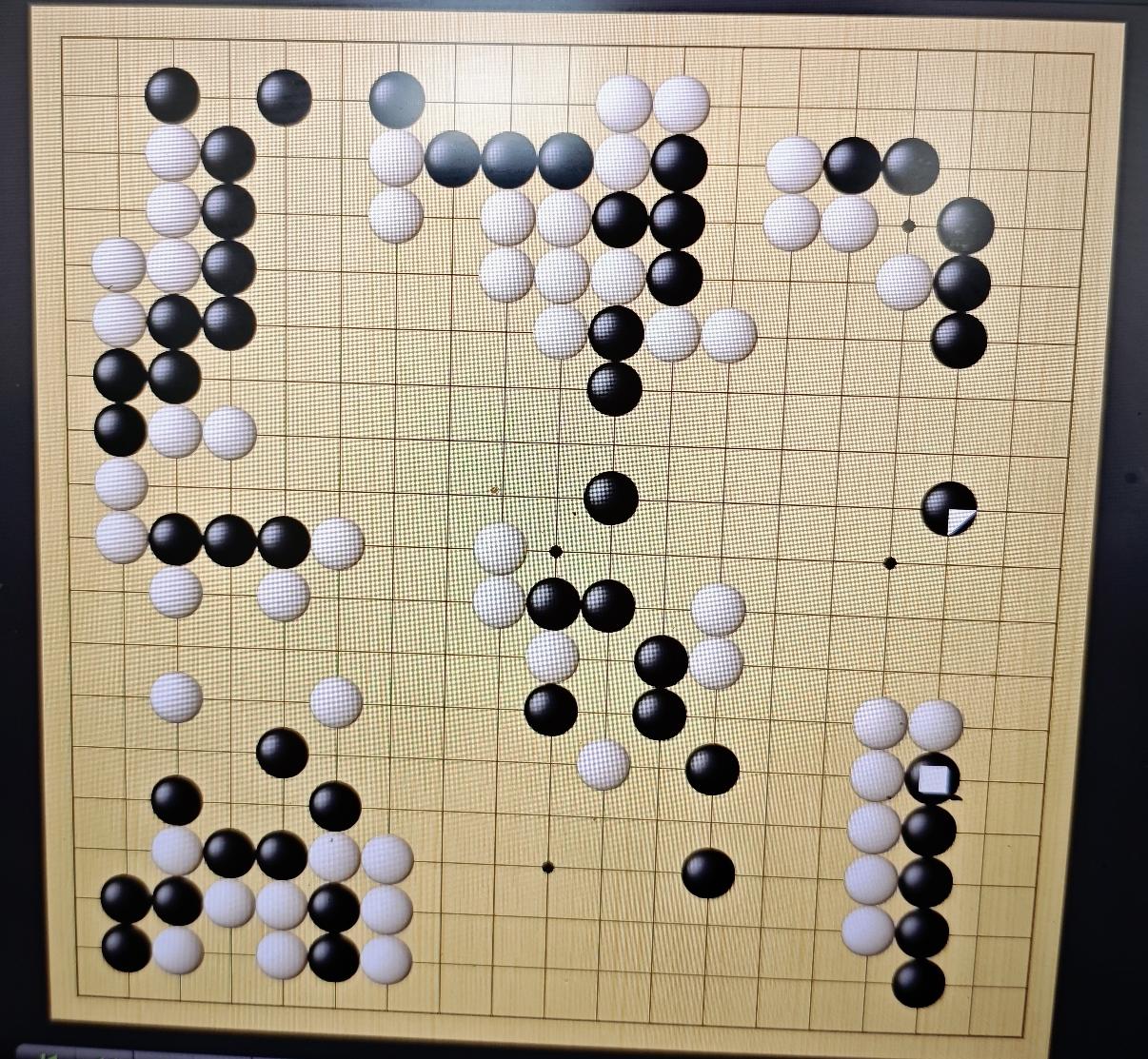 “嵊州杯”王中王争霸赛（败者组）党毅飞～李轩豪
    比赛行至第98手，这个时