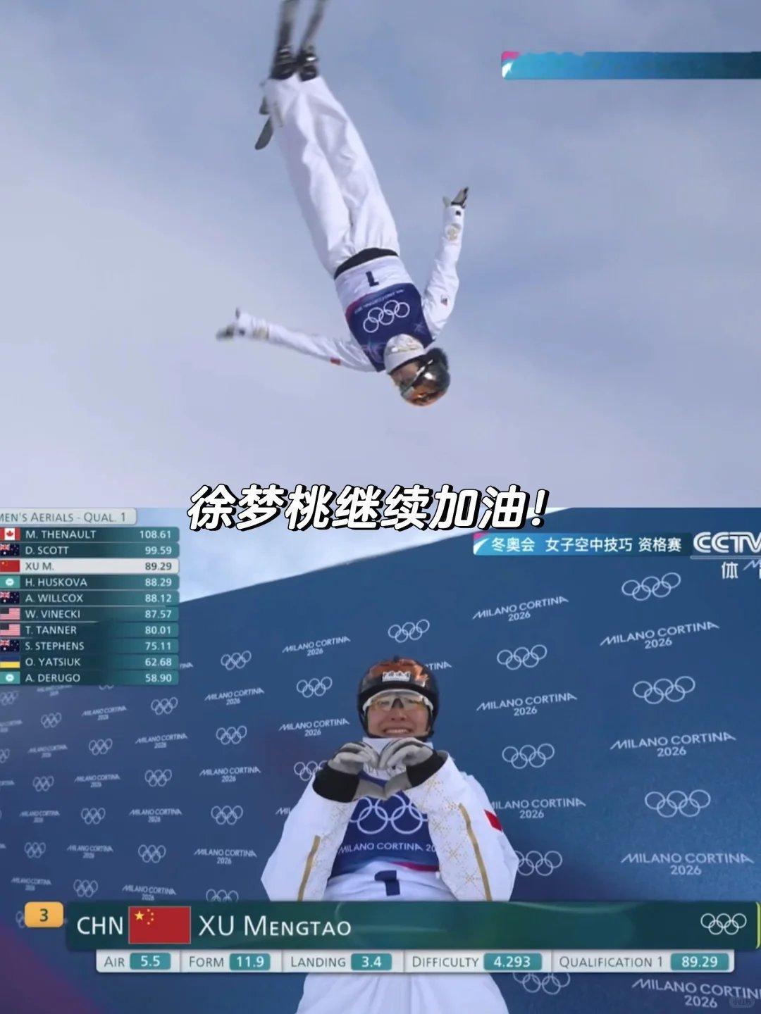 徐梦桃邵琪孔凡钰进决赛米兰冬奥会自由式滑雪女子空中技巧资格赛，徐梦桃、邵琪、孔凡