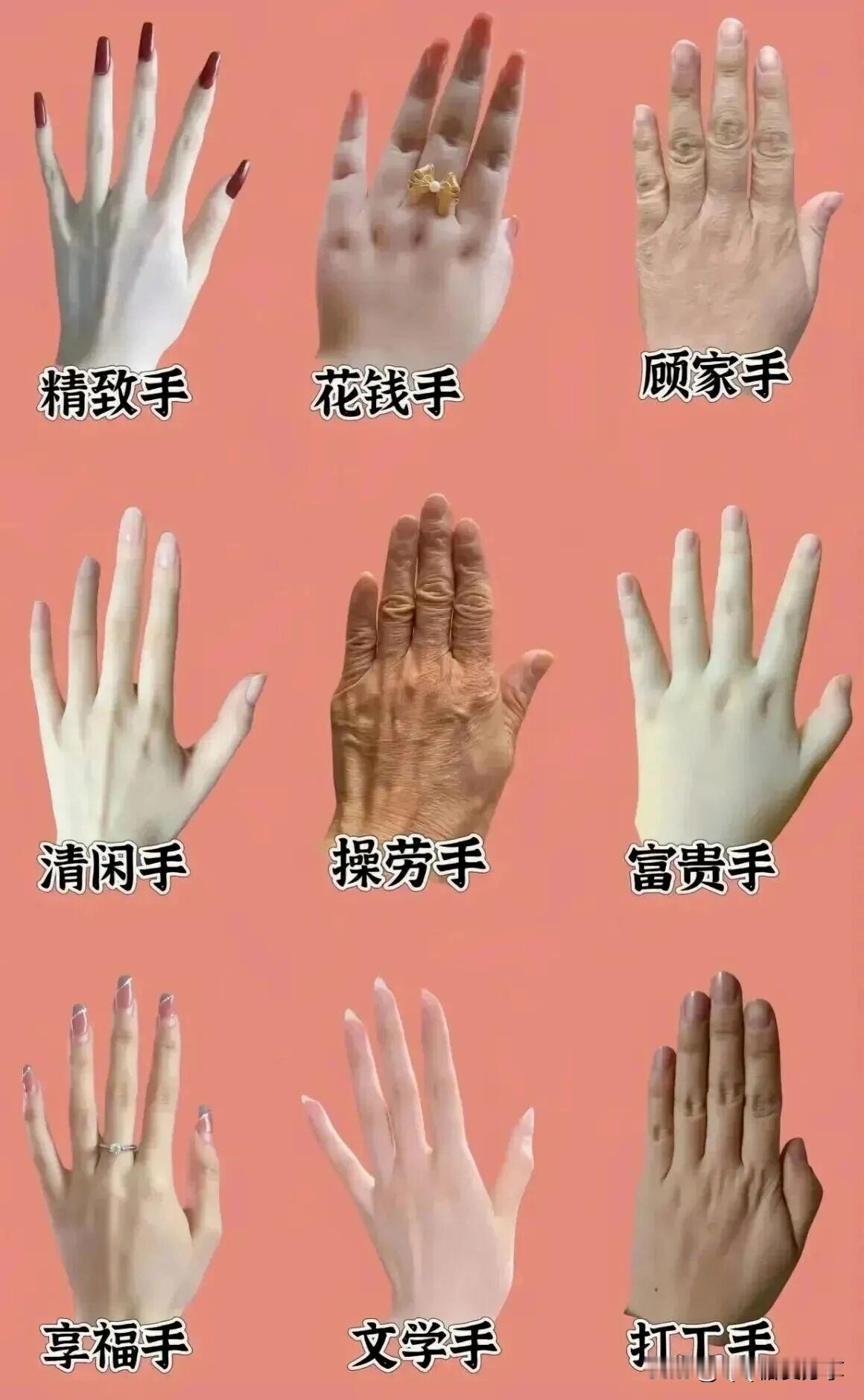 看看你的是什么手
我的是四十岁的操劳手