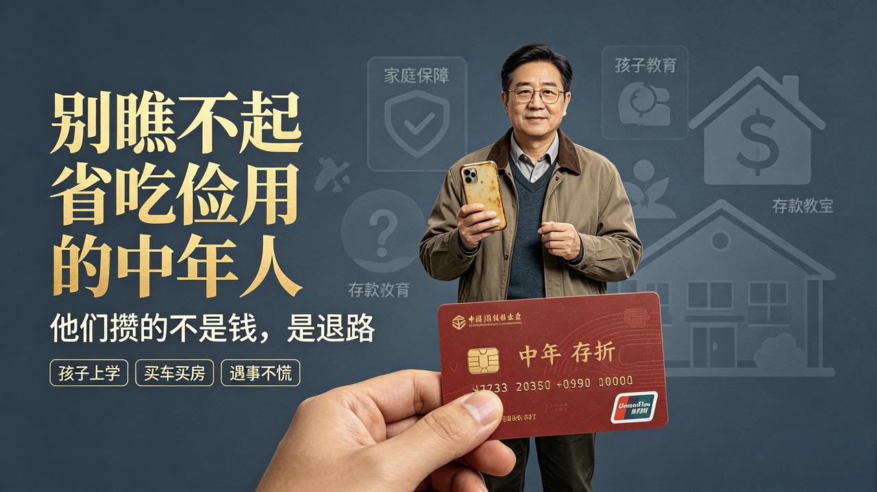 千万别看不起省吃俭用的中年人！真的太狠了记住：越抠门的中年人，底牌越厚！
 
不