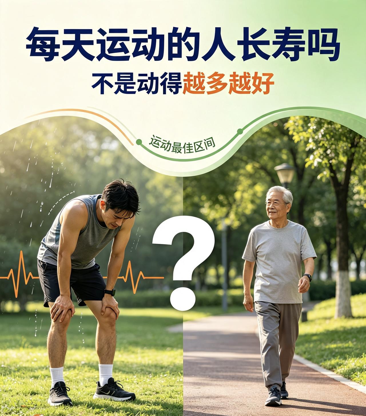 每天运动的人长寿吗?

真相可能让你意外：不一定，动得太多反而老得快。

研究发