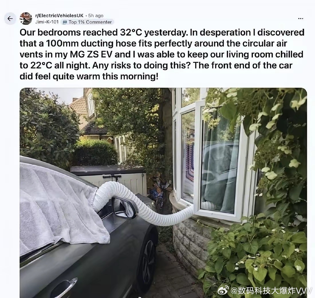 因为天气问题，欧洲人已经用新能源车的空调来降温了，接下来新能源车估计会更加畅销了